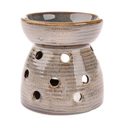 Kominek na olejek wosk zapachowy ceramika brąz przecierany