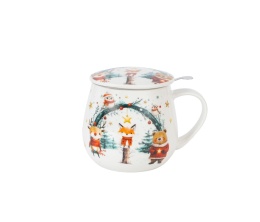 Kubek baryłka zaparzacz Christmas Cuties święta porcelana