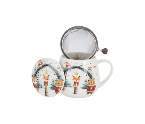 Kubek baryłka zaparzacz Christmas Cuties święta porcelana
