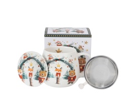Kubek baryłka zaparzacz Christmas Cuties święta porcelana