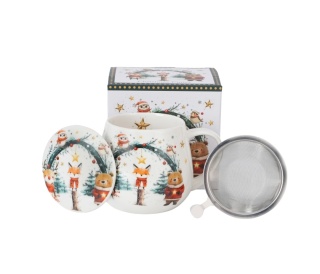 Kubek baryłka zaparzacz Christmas Cuties święta porcelana