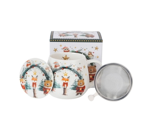 Kubek baryłka zaparzacz Christmas Cuties święta porcelana