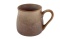 Kubek ceramiczny do kawy herbaty brązowy beżowy na grzańca