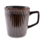 Kubek do herbaty kawy ceramiczny tłoczony wzór brązowy