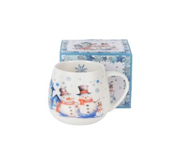 Kubek do herbaty kawy baryłka na święta snowman bałwan