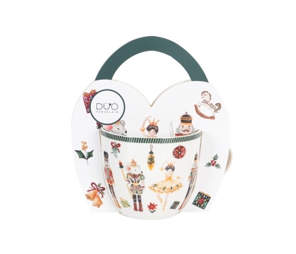 Kubek do herbaty porcelana christmas nutcracker w obwolucie