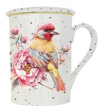 Kubek do herbaty z zaparzaczem na prezent ptak ceramika mat