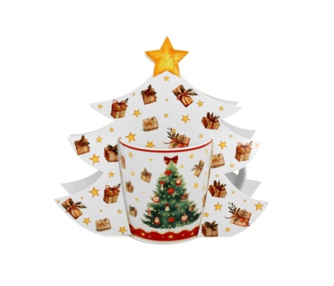 Kubek do kawy porcelana christmas tree choinka na święta