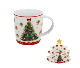 Kubek do kawy porcelana christmas tree choinka na święta