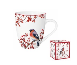 Kubek jumbo xxl boże narodzenie christmas birds ptaki gil