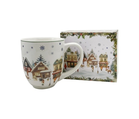 Kubek jumbo xxl boże narodzenie christmas village choinka