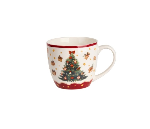 Kubek porcelana do kawy christmas tree w obwolucie święta