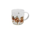 Kubek do kawy porcelana christmas village domek na święta