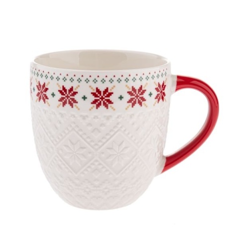 Kubek porcelanowy śnieżynki prezent na święta do herbaty