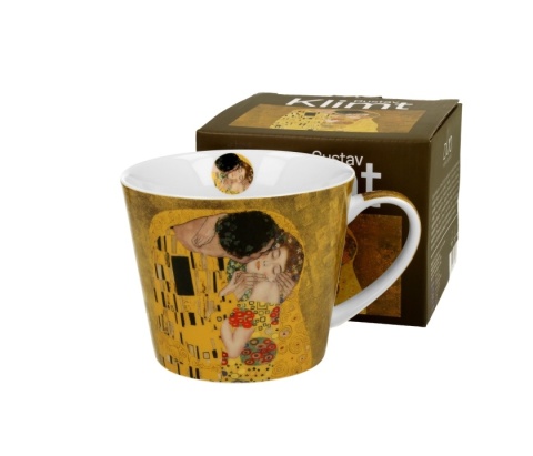 Kubek prosty Klimt Pocałunek porcelana do kawy na prezent