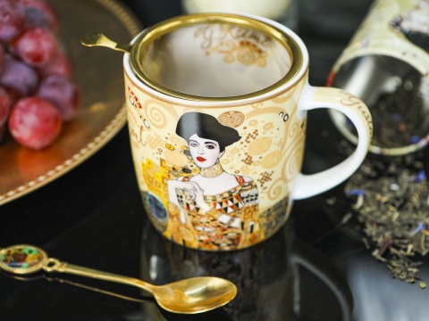 Kubek w puszce do herbaty kawy Klimt Adela Carmani prezent