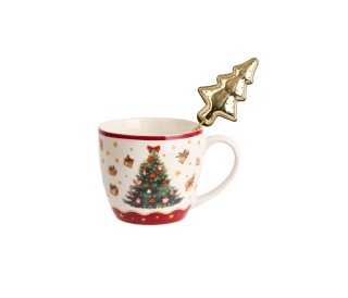 Kubek do herbaty z sitkiem christmas tree święta choinka