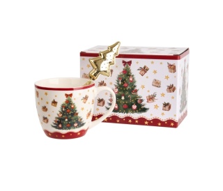 Kubek do herbaty z sitkiem christmas tree święta choinka