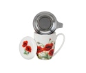Kubek z sitkiem zaparzaczem do herbaty Poppies maki