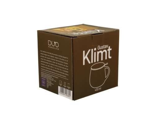 Kubek z zaparzaczem baryłka do herbaty ziół Klimt the kiss