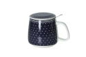 Kubek sitko zaparzacz livello na prezent kropki granatowy