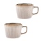 Kubki ceramiczne 2szt do herbaty kawy kubek tłoczony beżowy