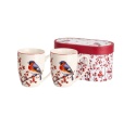 Kubki do herbaty 2szt prezent na święta Christmas Birds ptak