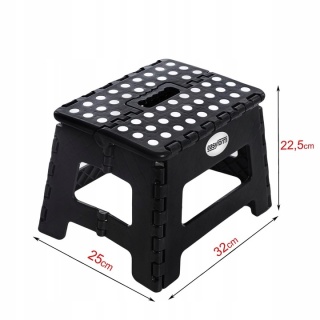 Stołek taboret składany antypoślizgowy czarny do kuchni