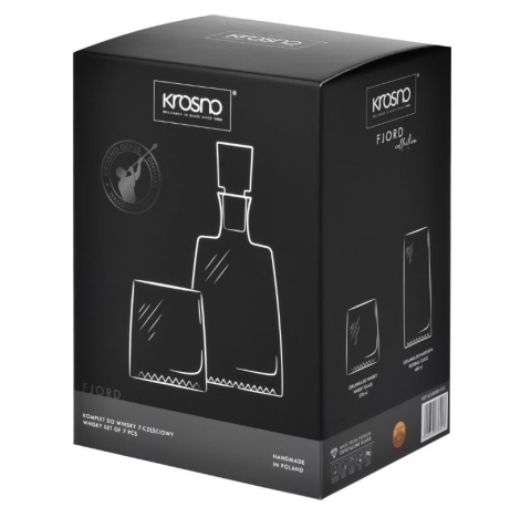 Krosno komplet do whisky 7 el Fjord karafka szklanki szkło