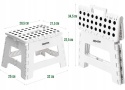 Taboret stołek składany antypoślizgowy biały do kuchni
