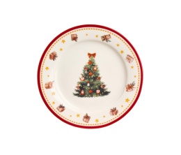 Talerz deserowy porcelana 2 szt christmas tree choinka