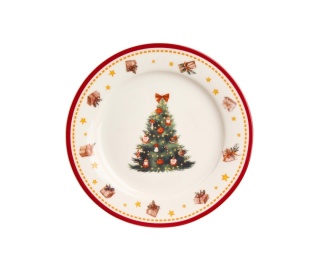 Talerz deserowy porcelana 2 szt christmas tree choinka