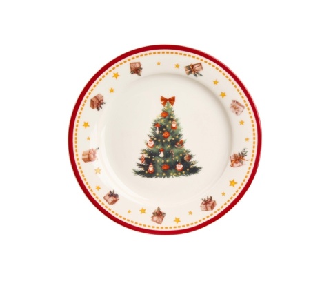 Talerz obiadowy duży porcelana na święta christmas tree