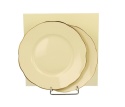Talerze deserowe zestaw 2szt porcelana clark ecru na ciasto
