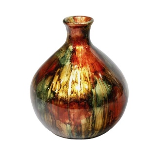 Wazon na kwiaty ozdobny 25 cm dazzle ceramika czerwony