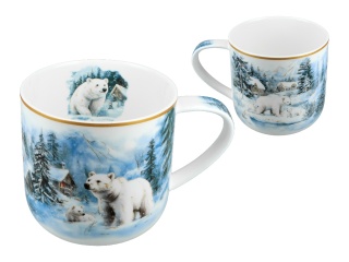 Kubek Carmani do kawy prezent na święta niedźwiedź zima