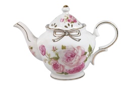 Dzbanek czajnik do herbaty 1l róża różowa na prezent