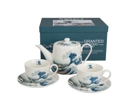 Dzbanek filiżanki zestaw do herbaty Hokusai na prezent