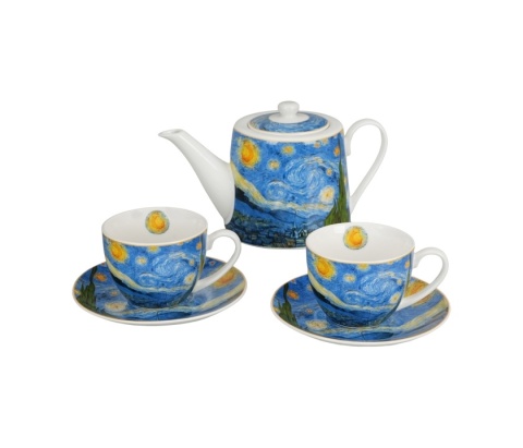 Dzbanek filiżanki zestaw do herbaty kawy Van Gogh na prezent