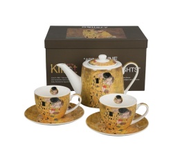 Dzbanek filiżanki zestaw do herbaty kawy Klimt na prezent