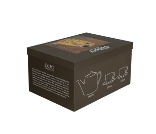 Dzbanek filiżanki zestaw do herbaty kawy Klimt na prezent