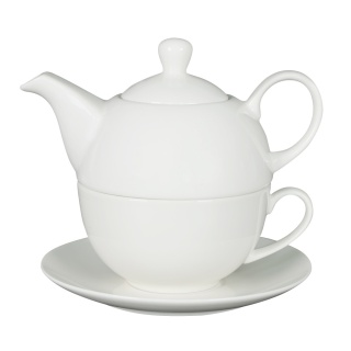 Dzbanek filiżanka zestaw tea for one livello biały do herbaty