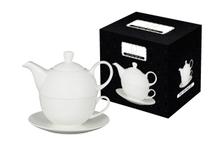 Dzbanek filiżanka zestaw tea for one livello biały do herbaty