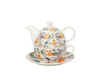 Filiżanka imbryk zaparzacz tea for one Koci świat leniwe koty