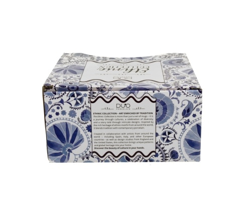 Filiżanka do kawy ze spodkiem porcelana ethnic naresh blue