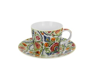 Filiżanka porcelana ze spodkiem do kawy ethnic mayflower