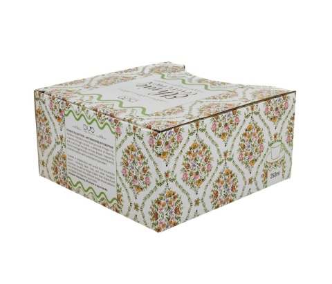 Filiżanka ze spodkiem do kawy porcelana ethnic fiori prezent