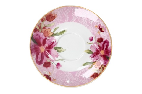 Filiżanki do kawy herbaty porcelana 2szt kwiaty na urodziny