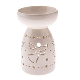 Kominek na wosk olejek zapachowy biały anioł święta ceramika