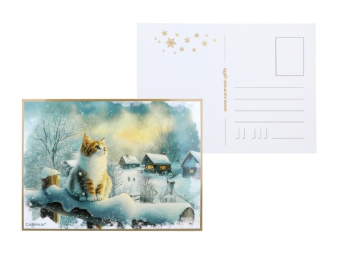 Kubek do herbaty Carmani prezent na święta kot zima wszędzie